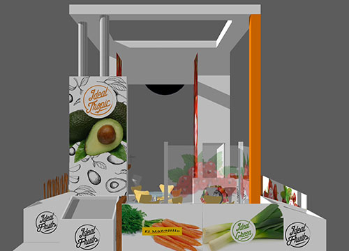 diseño stand fruit
